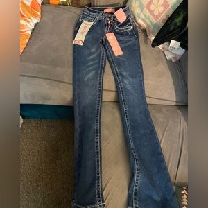 Bamboo flare jeans size 00